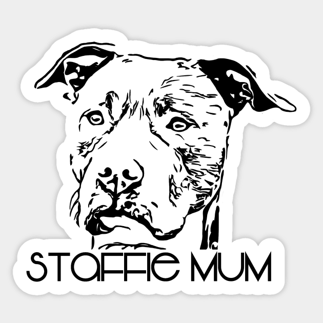 Staffie Mum Design Sticker by NikkiBear67